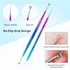 Blackhead Extractor Tools, Ybaoo 10 Pcs Professional Pimple Popper Tool Kit with Metal Case for Quick and Easy Removal of Blackheads,Pimples,Zit Removing,Facial and Nose(Colorful)
