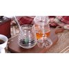 Ivolador Honey Jar, Glass Honey Pot with Dipper and Lid Glass Storage Container Dispenser for Home Kitchen Store Honey and Syrup