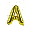 Gold Letter “A” Balloons 16 Inch, Mylar Foil Letter Alphabet, Hanging, Reusable for girls boys adults Birthday,Surprise,Wedding, Celebration, Sports Party Event Decoration Supplies