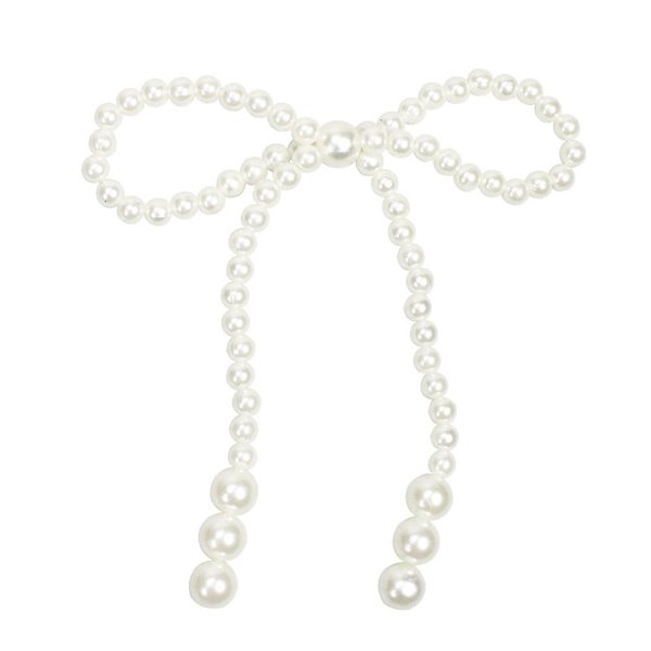 10PCS White Imitation Pearl Bow Cake Decorations Birthday Party Bow Dots Cupcake Toppers for Children's Birthday Baby Shower Party Cake Decorations Supplies