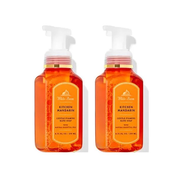 Bath & Body Works Bath and Body Works Kitchen Mandarin Gentle Foaming Hand Soap 8.75 Ounce 2-Pack (Kitchen Mandarin) 17.5 fluid_ounces