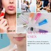 AMORIX 50PCS 10ml Lip Gloss Tubes Clear Empty Lip Balm Containers with White Cap Refillable Soft Cosmetic Squeeze Tubes for Lip Gloss Base Glitter Pigment Powder 2 Syringes + Tag Labels Stickers