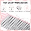 NATUHANA Premade Fans Eyelash Extension 6D Short Stem 0.07mm C Curl 8-14mm Mixed Tray Russian Volume Lash Pre made Fan False Lashes Short Root Lash Supplies Lash Extensions (8-14 MIX, 6D black;0.07 C)