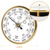 Barometer Weather Station - 5Inch Home Wireless Weather Station Indoor Outdoor Hanging Barometer for Home Wall, Fishing Boat, Baby Room, Office, Stainless Steel Enclose, Acrylic Glass