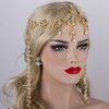 CROWN GUIDE Bridal Headband and Earrings Crystal Jewelry Set Wedding Headpiece for Women Brides Tiara Rhinestone Hair Accessories Gold