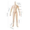 YMY23 25 Male Doll Body Compatible with Ob22 OB24 GSC BJD Doll Head DIY Drawing Mannequin Action Figure Models(Normal White-8.66 in)