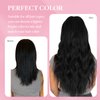 MAXITA Hair Extensions Tape in Natural Black Hair Extensions Tape in Extensions Remy Human Hair Seamless Straight Human Hair Extensions 22 Inch 20pcs 50g Real Human Hair for Women
