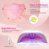 108W UV Nail Lamp, LKE Travel UV Light for Gel Nails for Nail Lamp with 36pcs Lamp Beads and 4 Timers Quick Portable Drying UV LED Nail Lamp Professional Nail Art Tool for Home Salon (White)