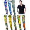 iToolai Temporary Tattoo Sleeves for Men, 8 pcs Set UV Protection Cooling Arts Tattoo Arm Sleeves Slip on(Dragon Designs)