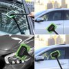 XINDELL Windshield Cleaning Tool - Microfiber Cloth Car Window Cleanser Brush - Detachable Handle, Auto Glass Wiper, Interior Accessories, Car Cleaning Kit