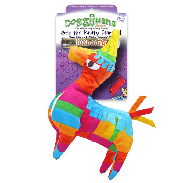 Doggijuana | Get The Pawty Started - Interactive Dog Toy with Juananip Refill | Refillable Dog Toy for Engaging Play and Natural Calming (Llama Party Pinata)