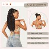 AISI BEAUTY Ponytail Extension for Black Women Drawstring Ponytail Natural Black Long Curly Wavy Ponytail 24 Inch Synthetic Clip in Ponytail Hair Extensions for Daily Use(4#)