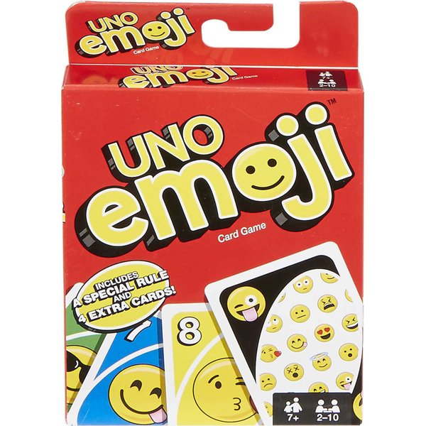 Mattel Games UNO Emoji Card Game, Gifts for Kids and Adults, Family Game, Hilarious Emojis