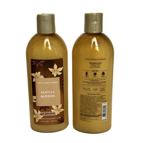 2 Vanilla Blooms Moisturizing Shampoo bath body Made with Vitamin B5+Aloe 16 oz
