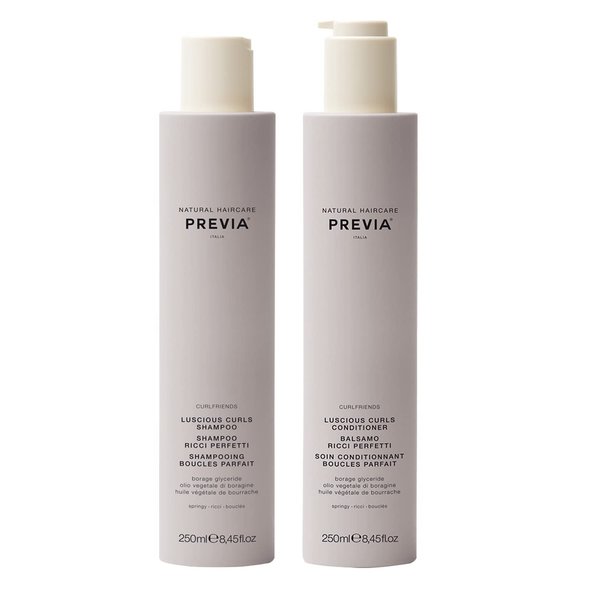 Previa Curlfriends Shampoo and Conditioner - Luscious Curly Hair Treatment Set (8.45 oz each)