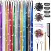 USHUIUS Hair Tinsel Kit With Tools 13 Colors 2800 Strands Tinsel Hair Extensions Fairy Hair Tinsel Heat Resistant Glitter Hair Extensions Sparkling Shiny Hair Tensile for Women Girls Kids (13 Colors)