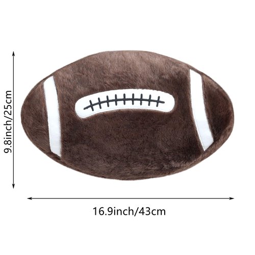 CHORONMO Football Throw Pillow Fluffy Sport Stuffed Football Pillow Soft Durable Sports Toy Gift for Kids Room Decor Winter Style