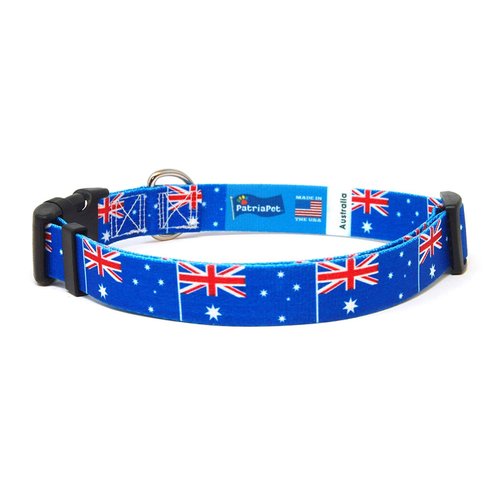 Australia Dog Collar | Australia Flag | Quick-release Buckle | Made in NJ, USA | for Small Dogs