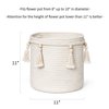 Mkono Macrame Decorative Cotton Rope Basket Boho Cute Woven Tassel Closet Storage Bins Organizer for Nursery,Baby Toys,Magazines, Potted Plants Cover,Living Room,Bedroom,Home Decor 11"x11",Small