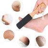 2 Pieces Foot File Callus Remover Heel Grater Wooden Handle Foot Scrubber Pedicure File Foot Filer for Dead Skin Professional