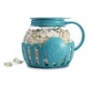 Ecolution Patented Micro-Pop Microwave Popcorn Popper with Temperature Safe Glass, 3-in-1 Lid Measures Kernels and Melts Butter, Made Without BPA, Dishwasher Safe, 3-Quart, Teal
