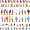 100PCS Mini Troll Dolls, PVC Vintage Trolls Lucky Doll Mini Action Figures 1.2" Cake Toppers Chromatic Adorable Cute Little Guys Collection, School Project, Arts Crafts, Party Favors