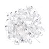 CHANZON 50 pcs 8mm RGB Multicolor LED Diode Lights Common Anode(Clear Round Transparent 3 Color) 4 pin Bright Lighting Bulb Lamps Electronics Components Indicator Light Emitting Diodes