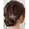 Latious Wedding Bride Crystal Hair Comb Silver Rhinestones Bridal Hair Pieces Vintage Hair Clip Hair Accessories for Women and Girls