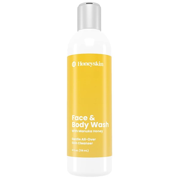 Face and Body Wash Moisturizer for Acne and Sensitive Skin Body Wash with Manuka Honey - Hydrating Facial Cleanser for Dry and Sensitive Skin and Anti-Aging Skincare for Men and Women (4oz)