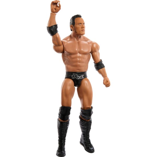 Mattel WWE Action Figure, 6-inch Collectible The Rock with 10 Articulation Points & Life-Like Look