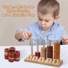 Xylolin Montessori Toys for Toddlers, Wooden Math Number Blocks Counting and Manipulative Toys, Basic Math Game Preschool Learning Educational Materials for Toddlers Kids 2 3 4 5 Years