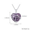 Jovivi Real Amethyst Healing Crystals Necklace for Women Flower Leaf Wire Wrapped Crystal Heart Gemstone Pendant Necklace Natural Stone Reiki Quartz Jewelry Mothers Day Gifts