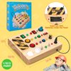 TINTECUSA Busy Board Montessori Toys for Toddler, Wooden Sensory Board Switch Toy with Shape Sorter LED Light Up Toys Educational Plane Travel Activity for 1-6 Year Old Girls & Boys