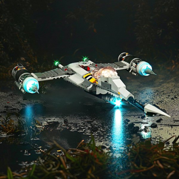BRICKSHINING LED Lighting Compatible with Lego The Mandalorian's N-1 Starfighter 75325, Light Kit Compatible with Lego 75325, Giving Light to Model, NOT Included The Model Set（Standard Version）