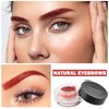 Eyebrow Pomade Cream,Brow Pomade Gel Naturally Long Lasting Waterproof,Delicate and Smooth Eye Brow Makeup Cosmetics with Eyebrow Brush - Bright Red