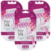 Pure Silk Contour 3 Premium Disposable Razor, 4 Count
