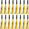 Sumind 24 Pieces Gold Noise Makers Glitter Noise Makers Metallic Fringed Party Blowers for Adults Birthday Graduation Sporting Events 2024 New Years Party Favor Supplies
