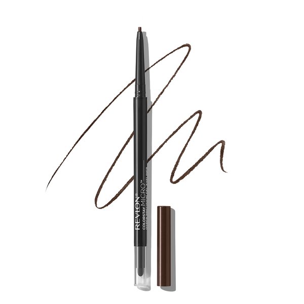 Revlon Gel Eyeliner, ColorStay Micro Hyper Precision Eye Makeup with Built-in Smudger, Waterproof, Longwearing with Micro Precision Tip, 215 Brown, 0.01 Oz
