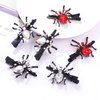 Halloween Spider Hair Clips Sparkle Crystal Spider Hairpins Rhinestone Long Alligator Clips for Women Girls Halloween Party Hair Accessory