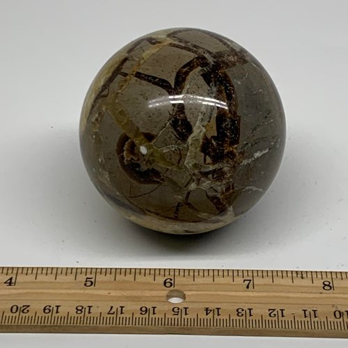 1 lbs, 2.7" (69mm), Natural Septarian Sphere Crystal Gemstone Ball, B37536