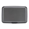 ELFISH RFID Blocking Credit Card Protector Aluminum ID Case Hard Shell Business Card Holders Metal Wallet for Men or Women（Gray