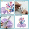 12Pcs Little Mermaid Party Decorations, Mermaid Birthday Honeycomb Decor Table Centerpieces Under the Sea Party Decorations, Ocean Themed Party Decors for Baby Shower Children Birthday Party Supplies