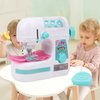 Drfeify Children Sewing Machine Toy,Portable Electric Medium Size Sewing Machine Toys Kids Beginners