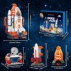DIYDEC 12 in 1 Space Building Blocks Mini Shuttle Exploration Building Brick Sets Aerospace Rocket Toy Stacking Blocks for Party Favor Kids Adults Classroom Prizes Supplies