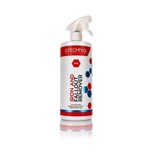 Gtechniq - W6 Iron & General Fallout Remover - Dissolves Fallout, Brake Dust, and Iron Particles from Rims, High Cling Formula, Safe for Use with Waxes, Sealants, and Coatings (1 Liter)