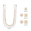Wood Bead Curtain Tiebacks, KLOGTSIND Set of 2 Curtain Holdbacks for Thin or Thick Window Draperies, Boho Farmhouse Curtain Tiebacks with Hooks, Curtain Tie Backs for Home Office Room Decor