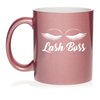 Daylor Lash Boss Makeup Lash Extension Artist Ceramic Coffee Mug Tea Cup Gift (11oz Rose Gold)