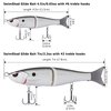 Bassdash SwimShad Glide Baits Jointed Swimbait Bass Pike Salmon Trout Muskie Fishing Lure,3-Pack