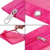 Zippered Binder Fabric Pencil Pouch 3 Rings with Clear Window for School Classroom Organizers 8 Pack (Multicolor)