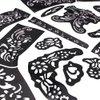 Leadigol 2 Sheets Tattoo Kit, Body Art Templates, DIY Tattooing Template Temporary Stickers Body Painting, India Henna Template Hand Body Art Stickers, Henna Body Art Templates